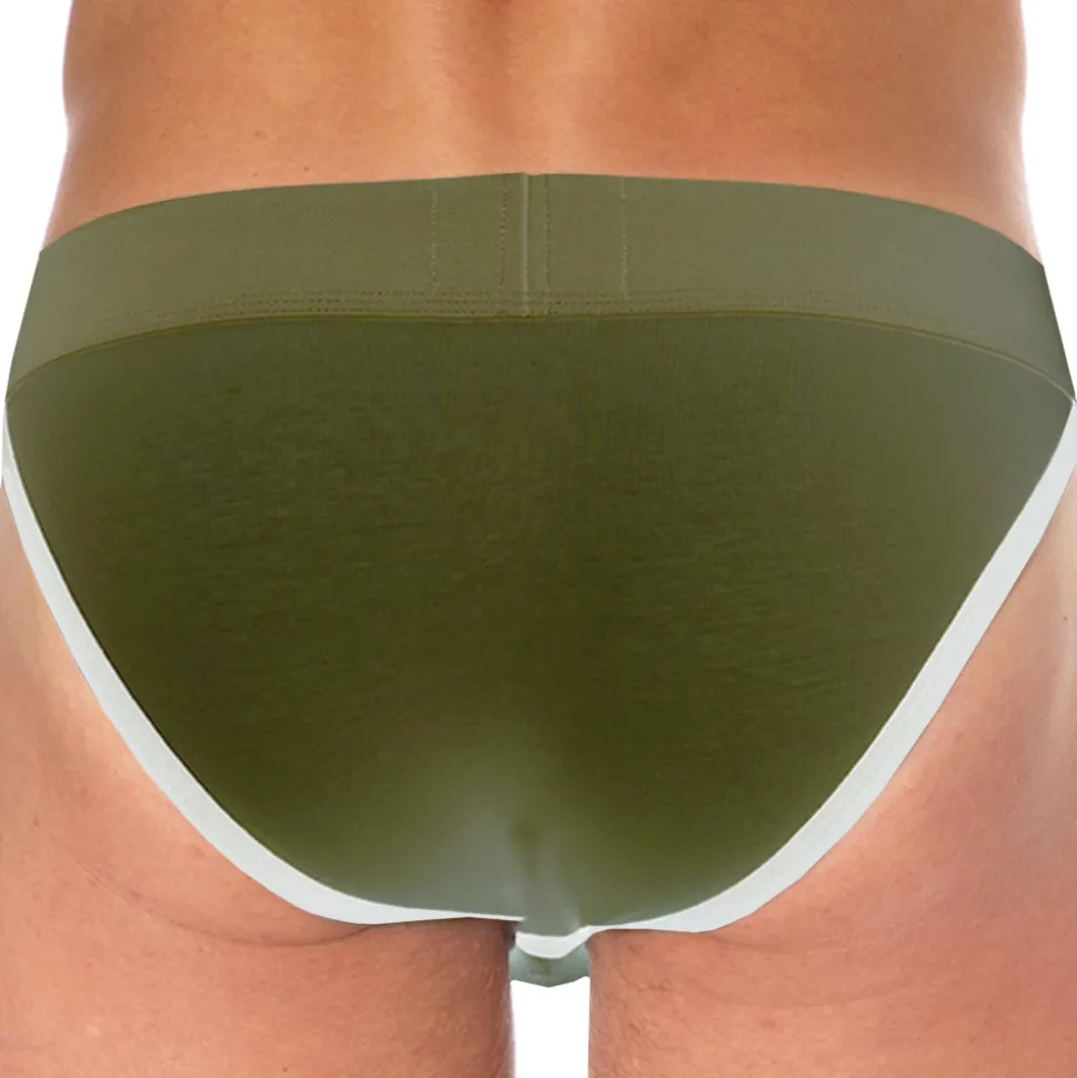 Slip Tanga Logo Coton Kaki