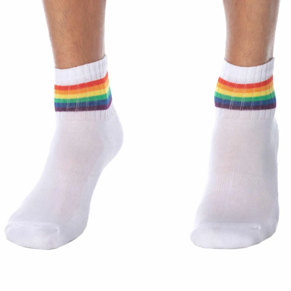 Soquettes Blanches - Arc-en-ciel