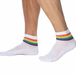 Soquettes Blanches - Arc-en-ciel