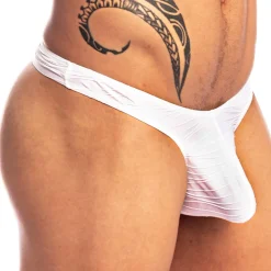 String Bikini Plissé Blanc