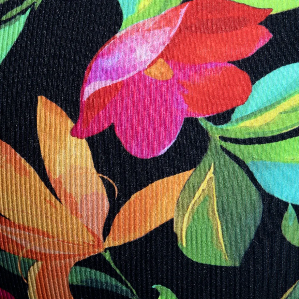 String Bold Flowers Noir