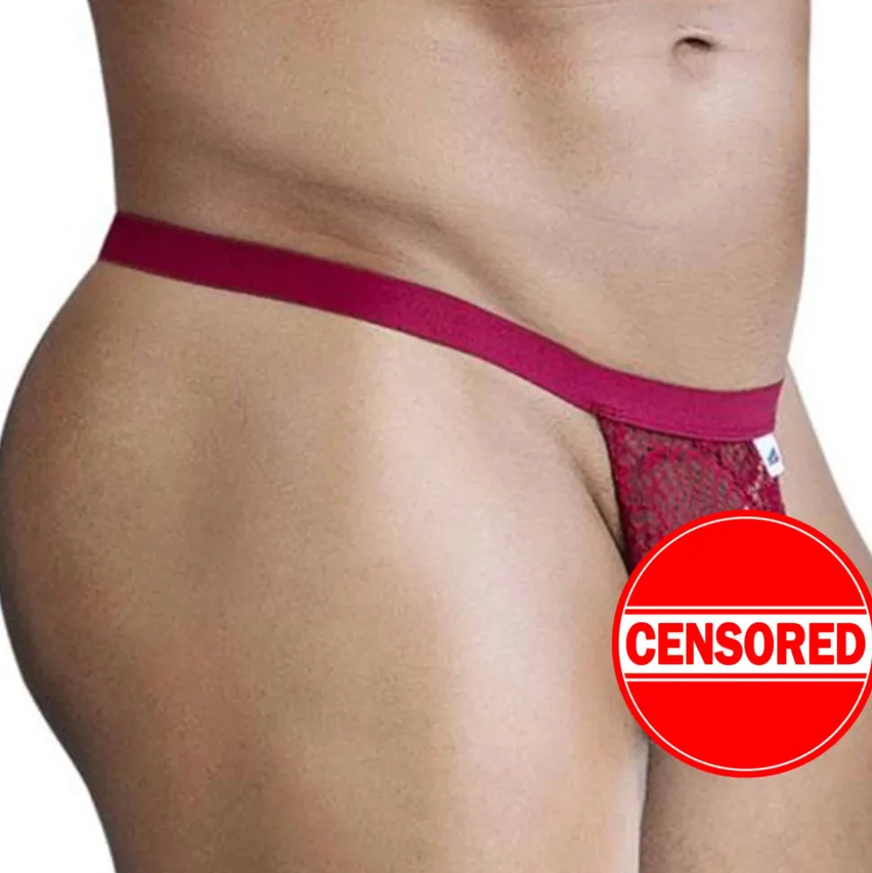 String Dentelle Bordeaux