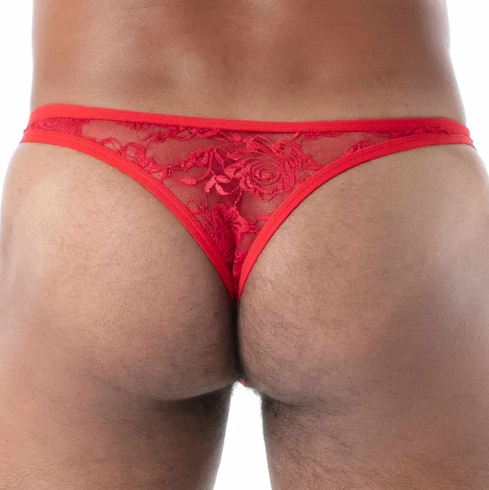 String en Dentelle Fluide Rouge