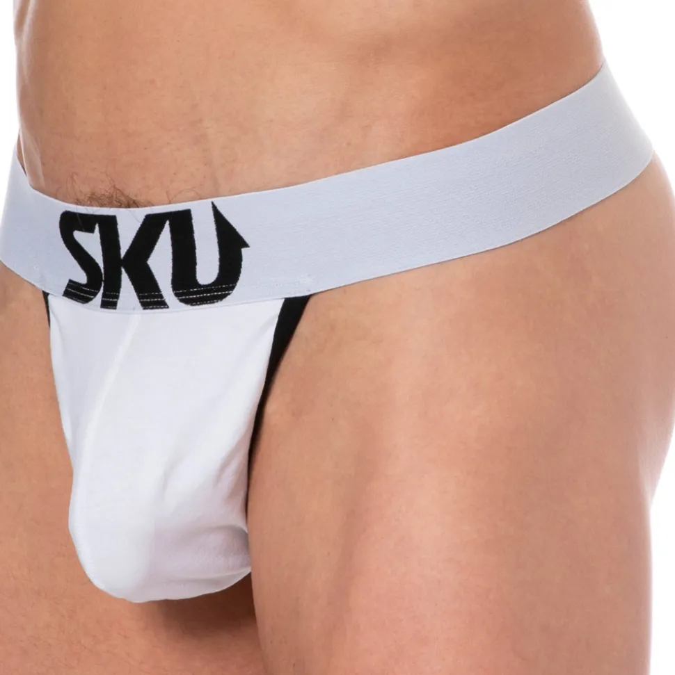 String Logo Coton Blanc
