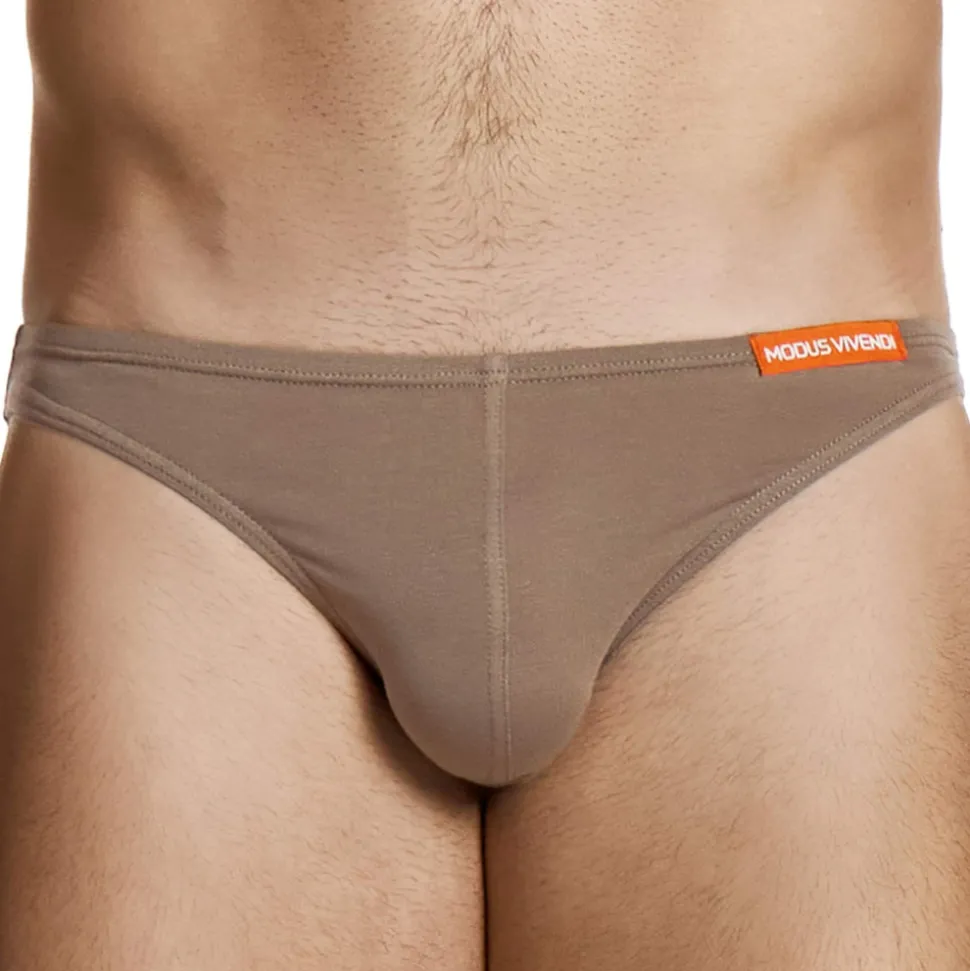 String Micro Knit Coton Marron