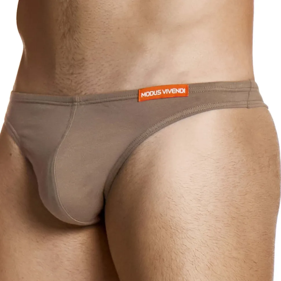 String Micro Knit Coton Marron
