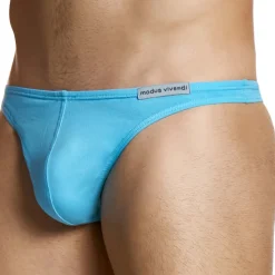 String Micro Knit Coton Turquoise