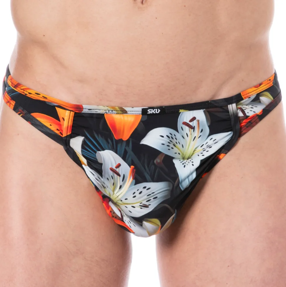 String Microfibre Tropical Summer Noir