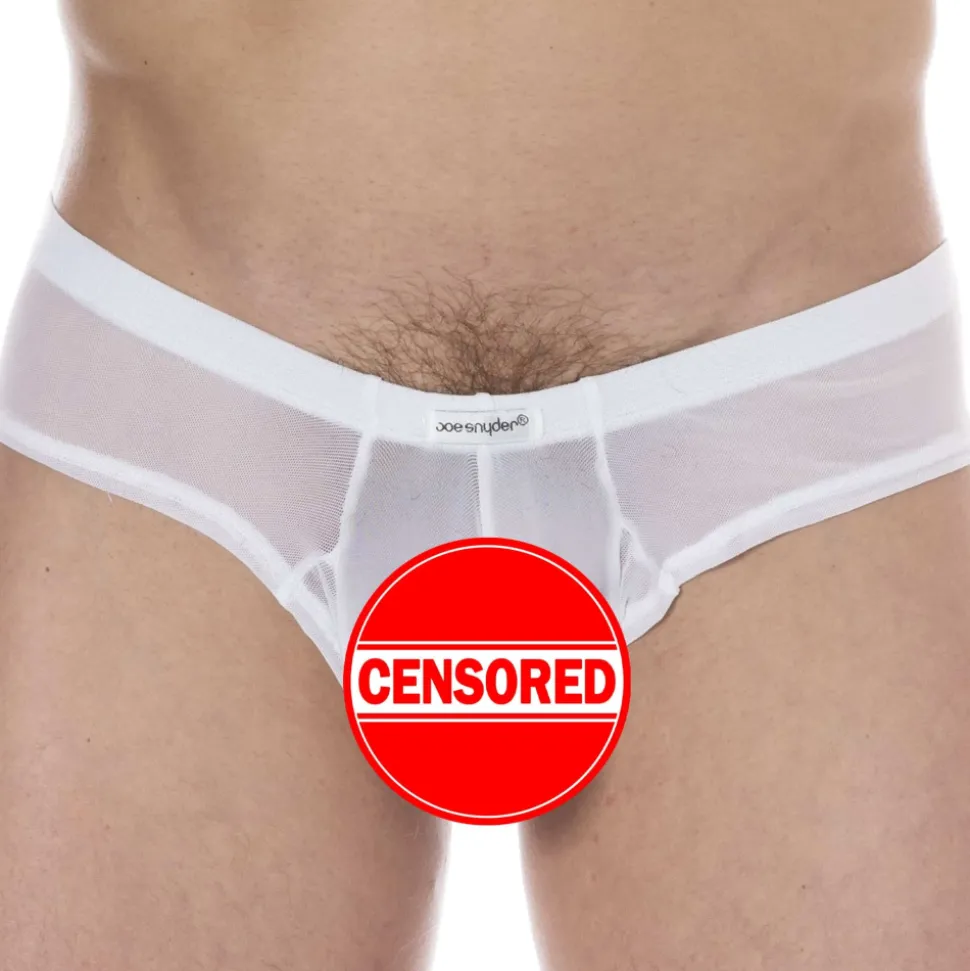 String Mini Cheek Mesh Blanc