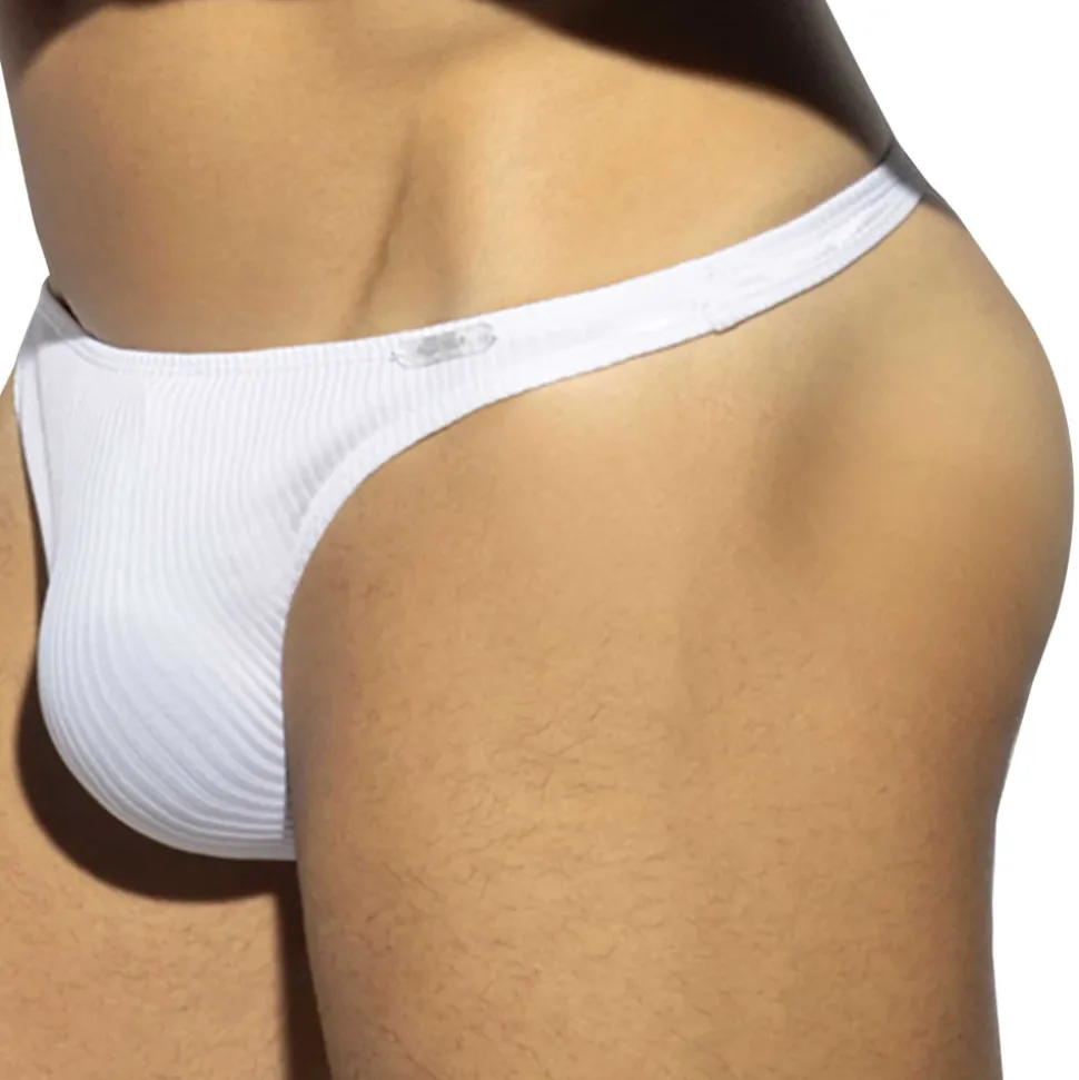 String Recycled Rib Blanc