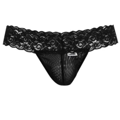 String Résille Dentelle Noir