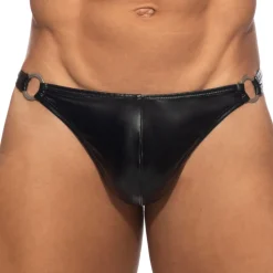 String Rub Round Buckle Noir