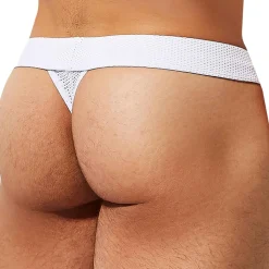String Seductive Mesh Blanc