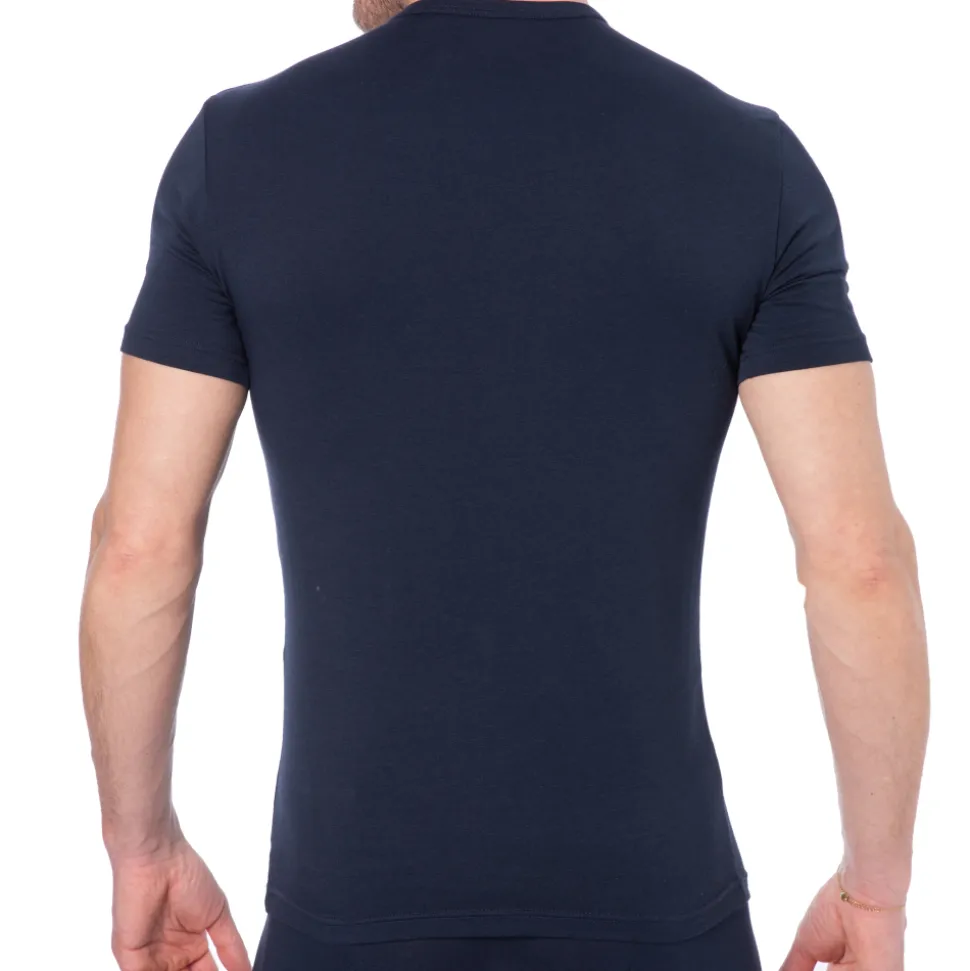 T-Shirt Bold Monogram Coton Marine