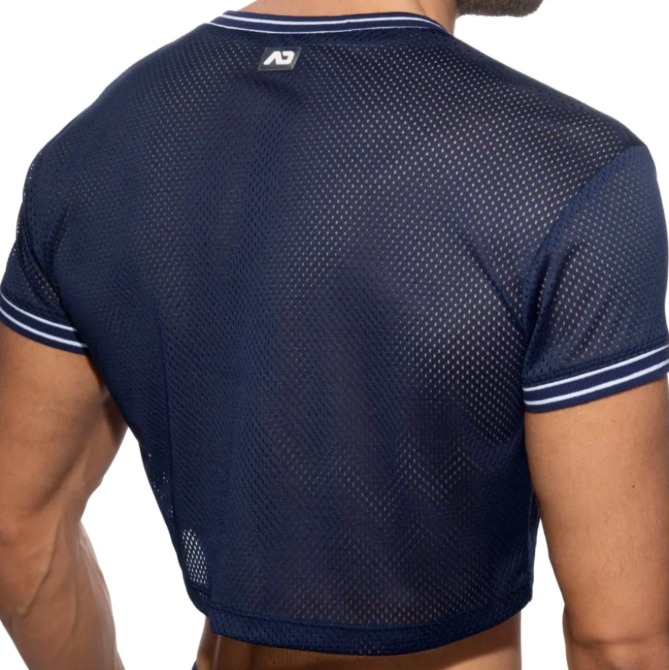 T-Shirt Crop Slam Mesh Bleu Marine
