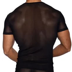 T-Shirt en Mesh Noir