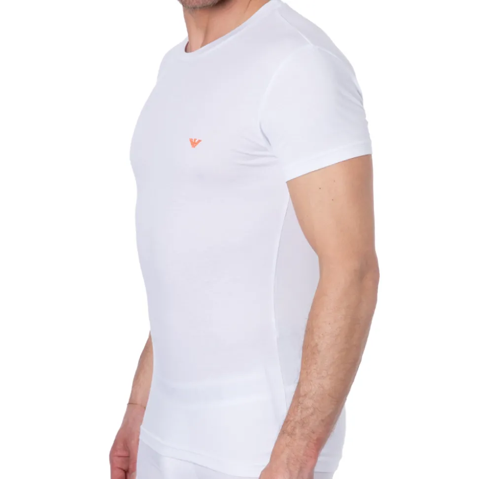 T-Shirt Shiny Logoband Blanc